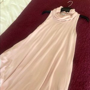 Pink cowl neck dress